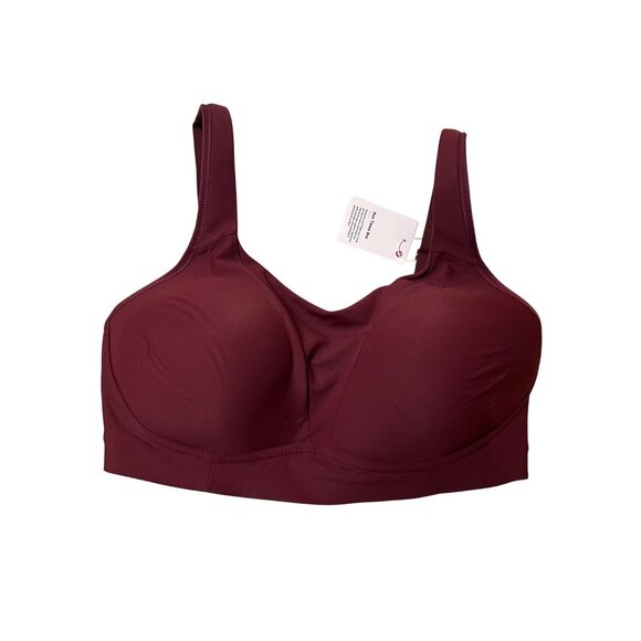 Lululemon Run Times High Support Bra D-DD Cups Red Merlot Adjustable Straps Brea - Picture 3 of 8